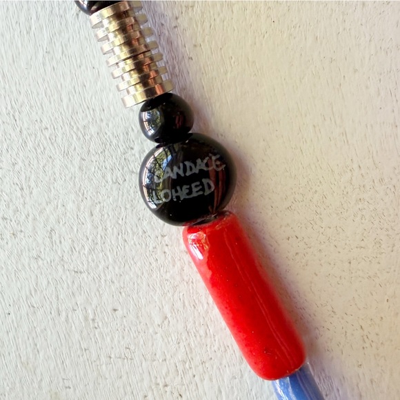 RUBY Z Vintage Ceramic Hand Painted Beaded Necklace with Panda Motif Rare - Picture 3 of 5